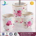 Beautiful nature decals high grade ceramic wedding gift bath sets